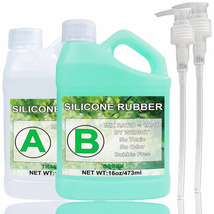 20A Silicone Mold Making Kit 32oz – Green Liquid Rubber, Fast Cure Mold Maker for Resin Casting & DIY Craft Molds
