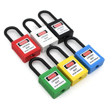Industrial Safety Padlock – 38mm Nylon Shackle LOTO Lockout for Personal Power & Engineering Use