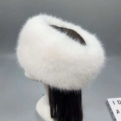 Fashion Fluffy Faux Fur Winter Hat – Women’s Warm Ear Protection Ski & Snow  Headband Cap