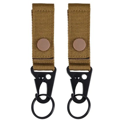 Tactical Molle Keychain with Metal Hook – Nylon Backpack Key Holder