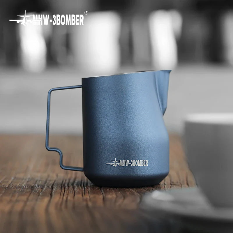 MHW-3BOMBER Turbo Milk Frothing Pitcher – 350ml/450ml Steaming Jug for Professional Foam, Home Barista & Kitchen Use