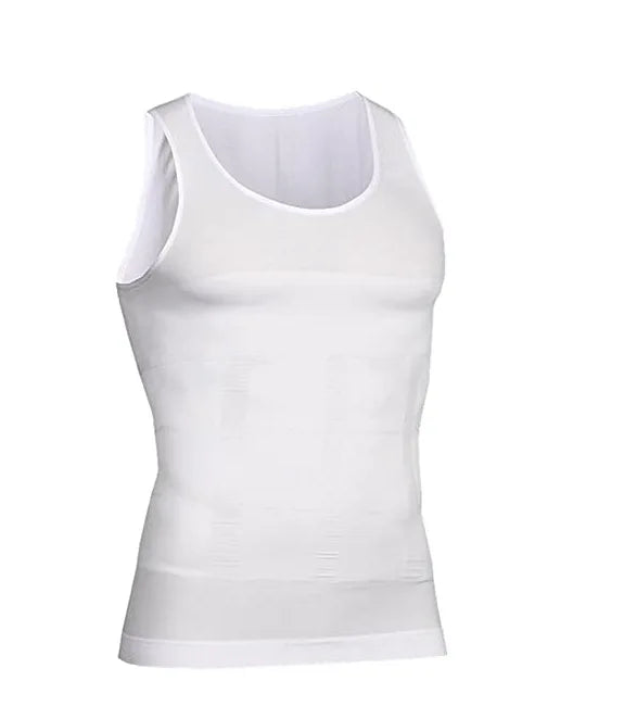 YBFDO Men's Slimming Body Shaper Compression Vest - Seamless Waist Trainer Tank Top for Weight Loss and Belly Control