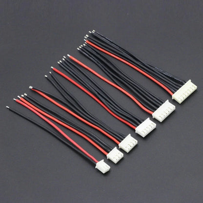 10pcs Lipo Battery Balance Charger Cables – 1S to 8S, IMAX B6 Connector, 30/20/15/10cm Single Head Wire