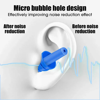 Reusable Waterproof Silicone Earplugs – Noise Reduction for Sleeping, Swimming, Surfing & Snorkeling with Storage Box