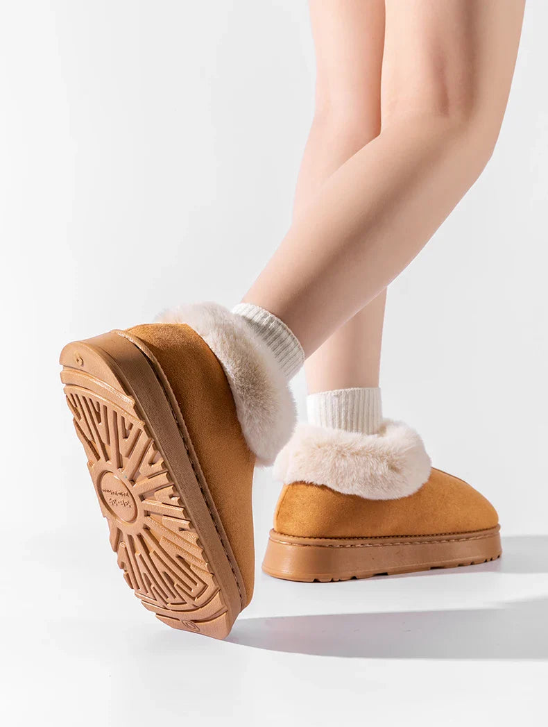 2024 Women's Fashion Snow Boots – Fluffy Plush Faux Fur Winter Slippers, Cozy Indoor Shoes for Men & Women