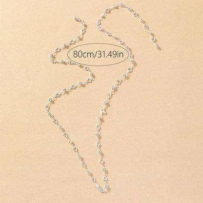 Heart O-Ring Punk Rock Necklace – Stainless Steel Cuban Chain Y-Necklace for Women