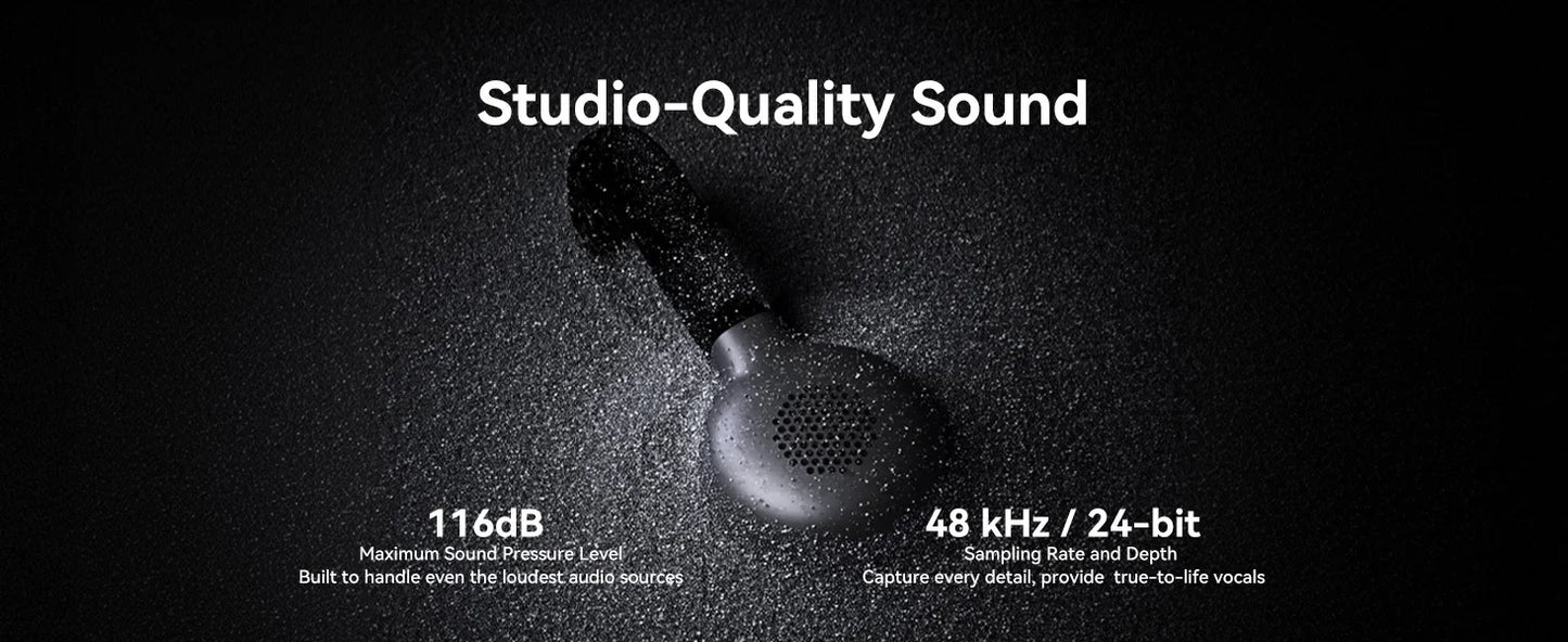 Hollyland Lark M2S Wireless Microphone, Noise Cancellation, for iPhone, Android, PC, Photography, Vlog, Interview