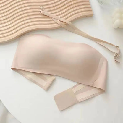 Women's Sexy Seamless Tube Top Bra — Invisible Strapless, Non-Slip Push-Up Wireless Bralette Lingerie