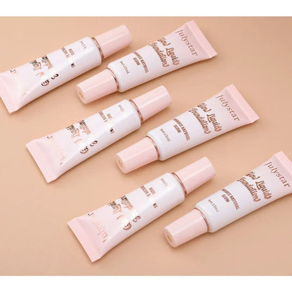 Liquid Pearlescent Foundation & High Coverage Concealer — Waterproof 3D Contour Shadow Brightening Face & Body Highlighter