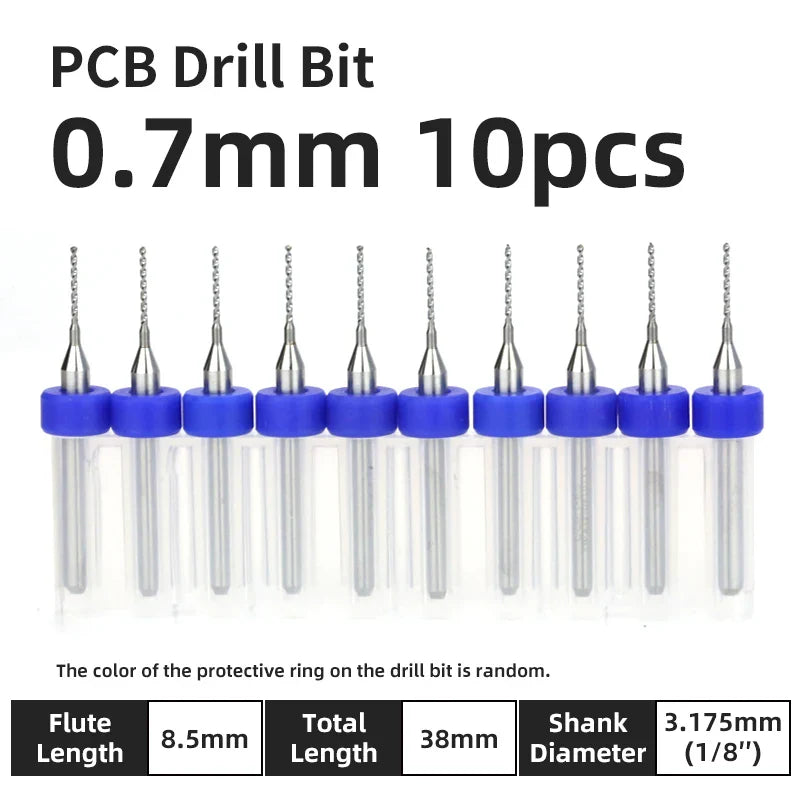 0.1–1.0mm Micro Carbide PCB Drill Bit Set – Tungsten Steel Bits for CNC, Wood & Circuit Board Precision Drilling