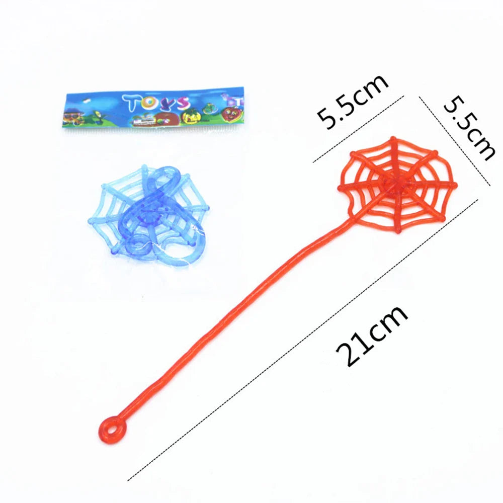 12/30Pcs Stretchable Climbing Spider Web Tricky Toys - Kids Birthday Party, Baby Shower Gift, Halloween Carnival Party Favor