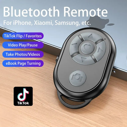 Universal Bluetooth Remote Control: Selfie Stick and Camera Controller for iPhone, Xiaomi, IOS, and Android Phones - Convenient Bluetooth Connectivity