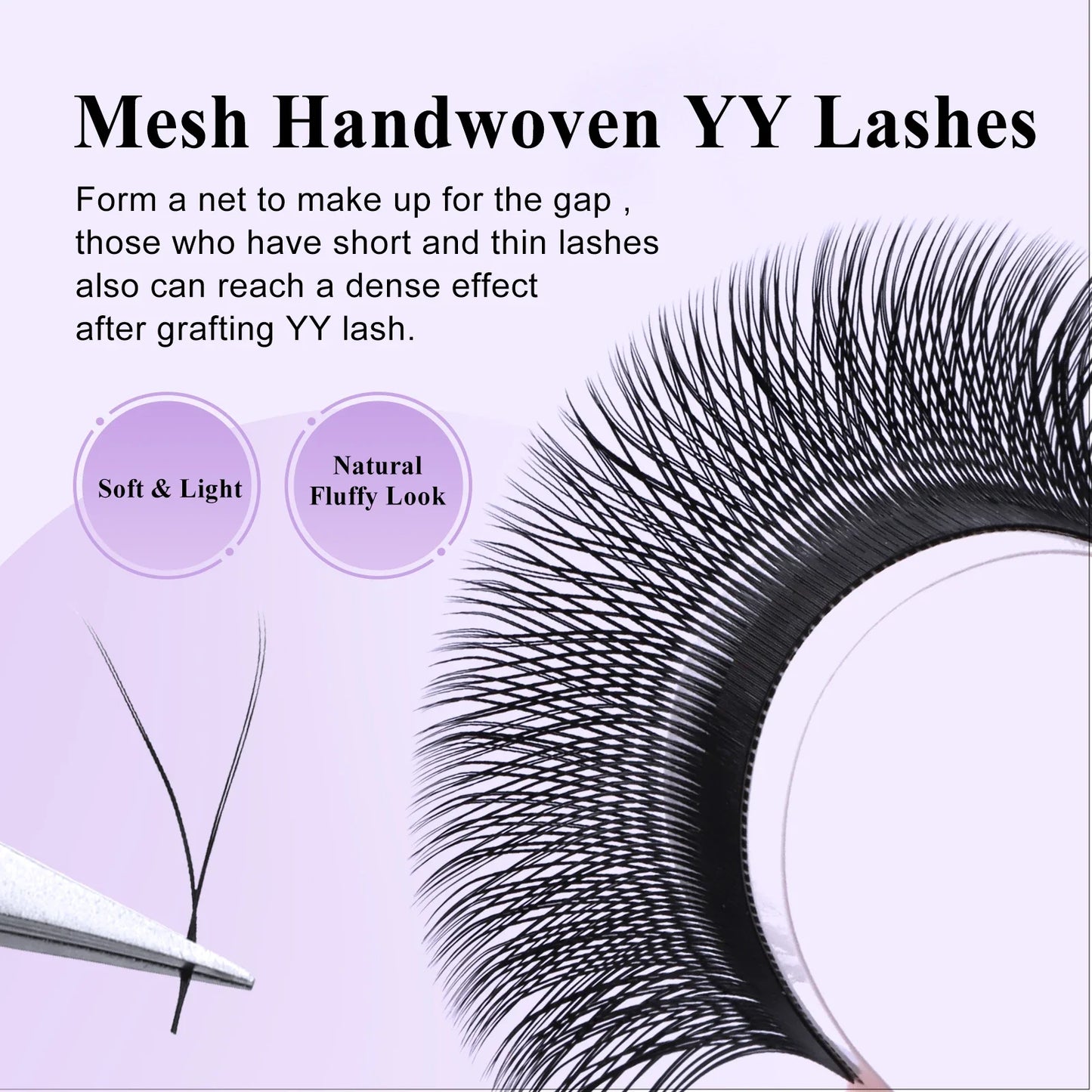 Wendy Lashes YY Shape Eyelash Extensions – Automatic Flowering W-Shape 3D-8D Premade Black Lashes