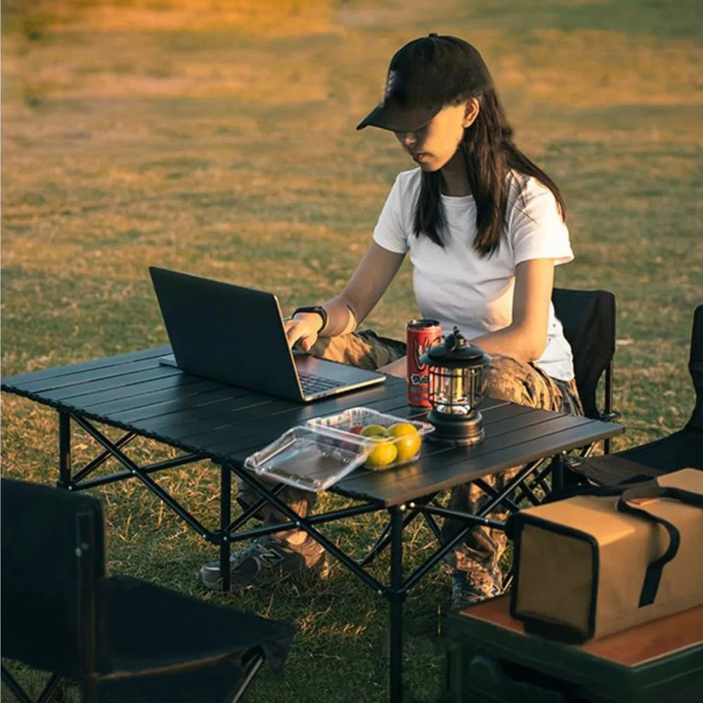 Portable Folding Picnic Table - Lightweight Outdoor Desk with Carrying Bag for Camping and Self-Driving Trips