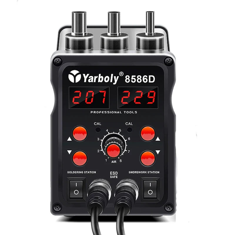 BGA Rework Solder Station: 8586D Soldering Hot Air Gun for SMD SMT Welding Repair - Desoldering Tool Compatible with 8586, 8786, 8858, 858d