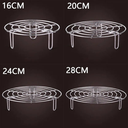 304 Stainless Steel Kitchen Steamer Rack - Durable Pot Steaming Shelf for Cooking Accessories