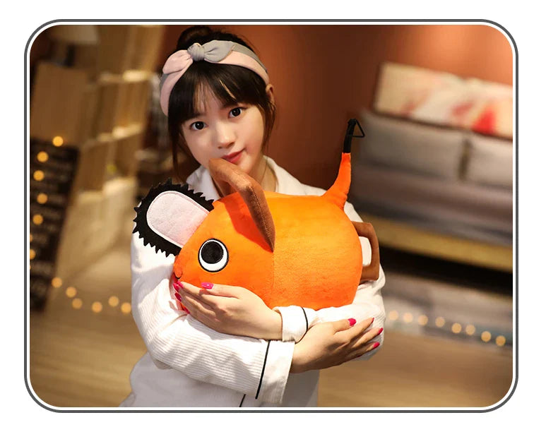 Pochita Plush Doll 10-40cm – Chainsaw Man Anime Soft Toy, Cute Stuffed Cartoon Pillow for Kids & Xmas Gifts