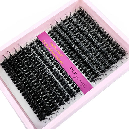 60D/80D/100D Mixed Eyelash Clusters – 10-18mm Wispy Individual Lash Extensions, 266/280pcs DIY Mink False Lashes for Makeup