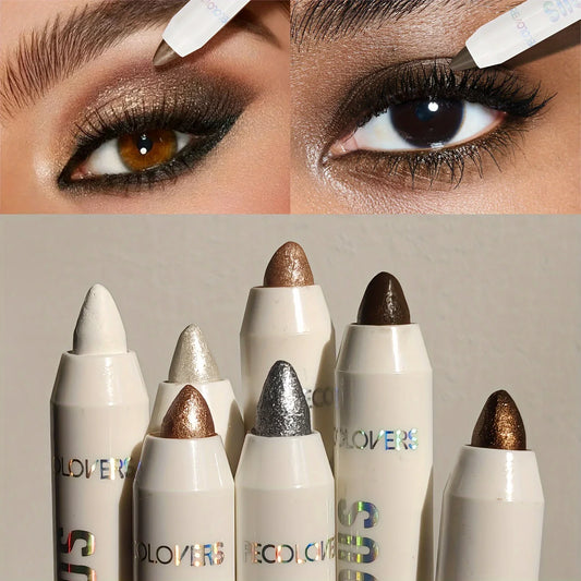 Waterproof Eyeshadow Sticks – Long-Lasting High-Pigmented Shimmer & Matte Neutral Brown Crayon Pencil