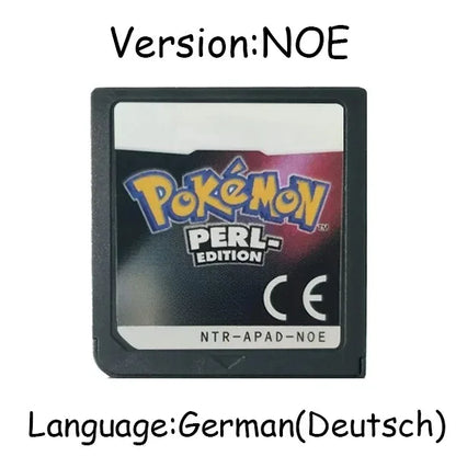 Pokemon Series DS Game Cartridge – Platinum, Pearl, Diamond, HeartGold, SoulSilver, Multilingual for NDS/3DS Consoles