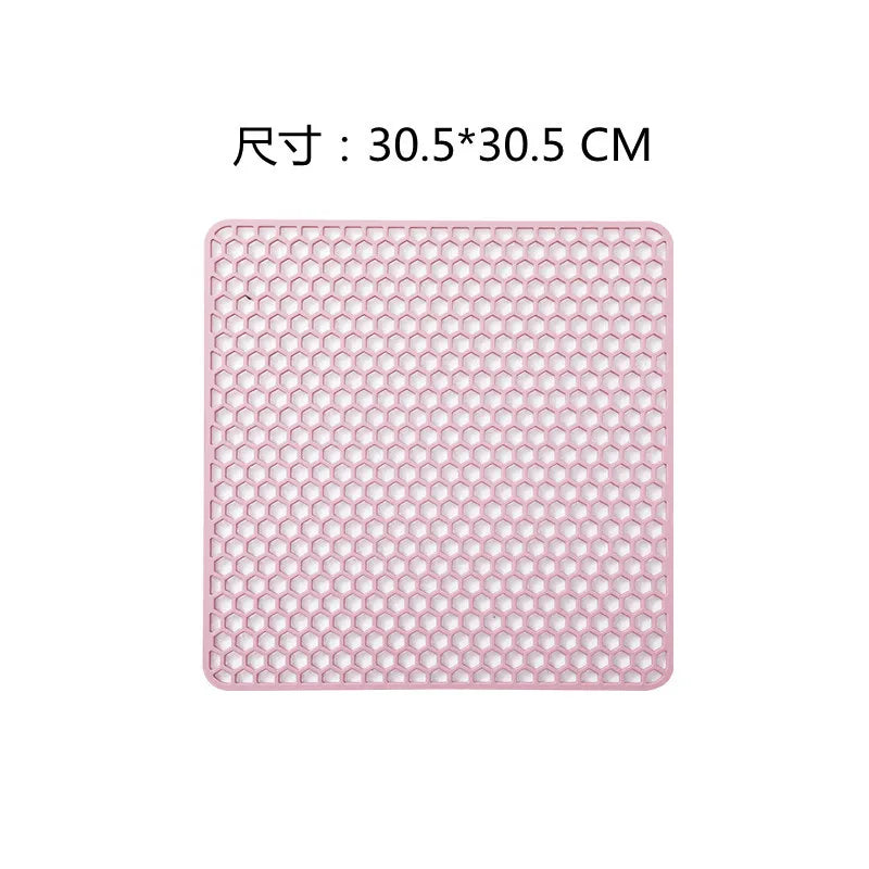 Food-Grade Silicone Hollow Insulation Mat – Non-Slip Kitchen Sink Protector & Desktop Table Mat