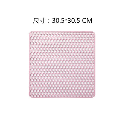 Food-Grade Silicone Hollow Insulation Mat – Non-Slip Kitchen Sink Protector & Desktop Table Mat