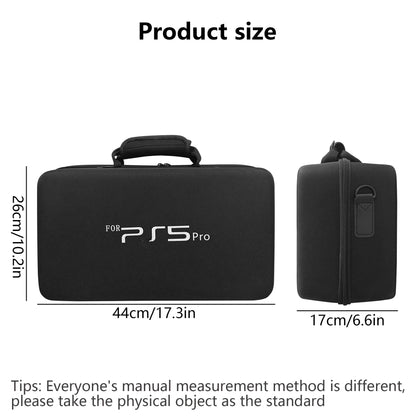 PS5 Pro Gaming Console Carrying Case - Large Capacity Organizer Bag with Shoulder Strap | Protective Storage Accessory