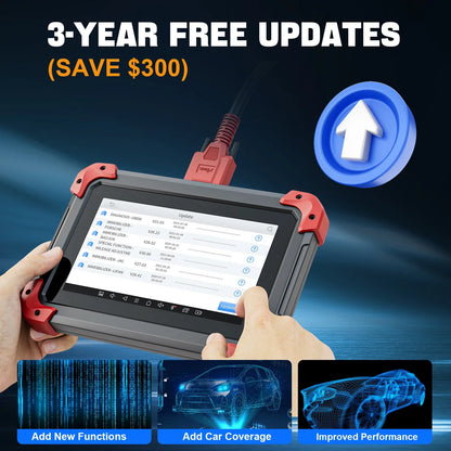 XTOOL D7 OBD2 Car Diagnostic Tool – Bi Directional Automotive Scanner with ECU Coding, 36+ Services & 3-Year Free Update