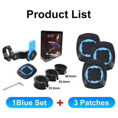 QUAD-LOCK Motorcycle & Bike Phone Holder — 360° Rotatable Navigation Stand with Secure Mount Bracket