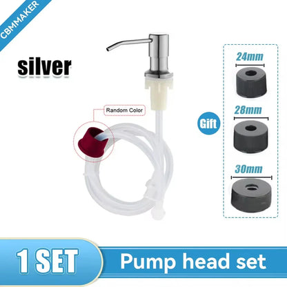 500ml Stainless Steel Liquid Soap Dispenser — Hand Press Pump Bottle for Kitchen Sink