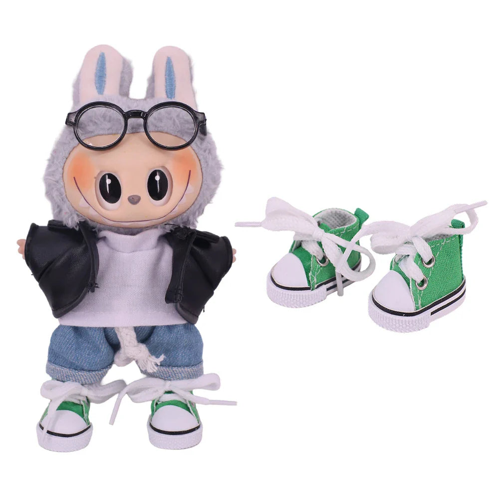 3.8cm Doll Shoes for 17cm Labubu Plush Doll – Accessories Gift for Girls