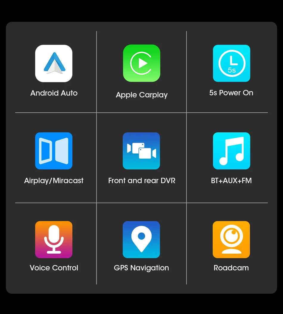 11.26-Inch 4K Dash Cam – Wireless CarPlay & Android Auto, Dual Lens DVR, Bluetooth Audio, GPS Navigation Video Recorder