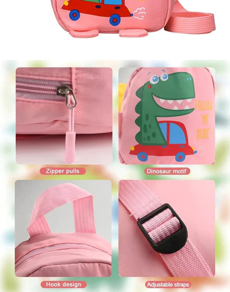 Cute Cartoon Dinosaur Kids Backpack – Anti-Lost Toddler School Bag for Kindergarten & Preschool