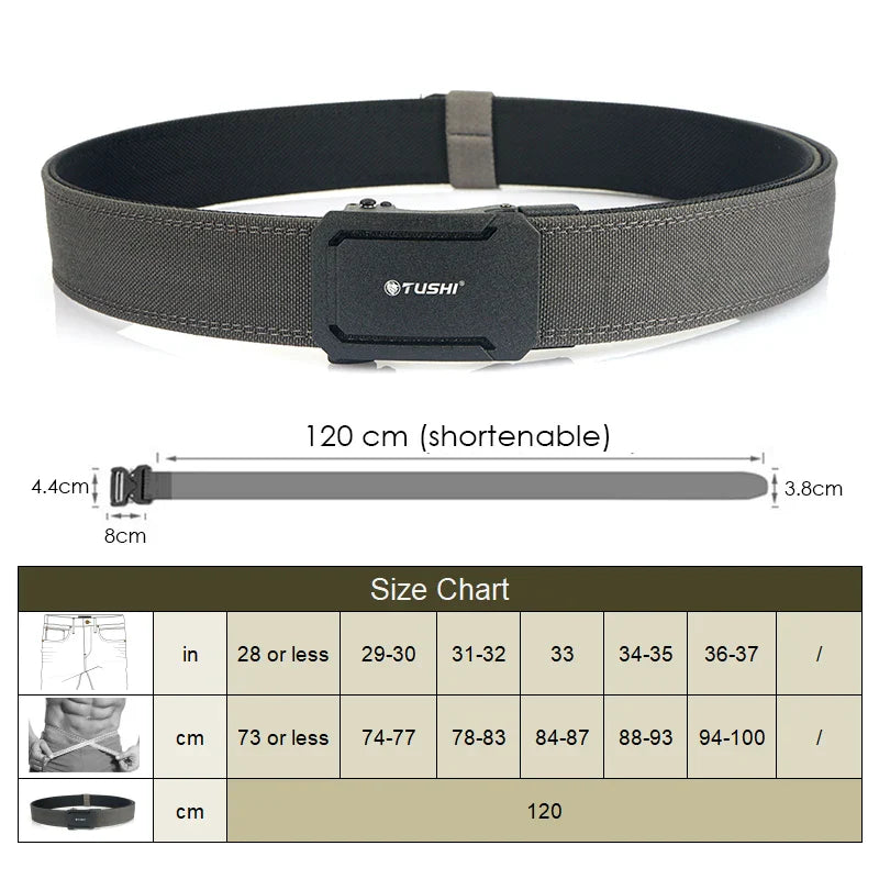 VATLTY Military Belt for Men – Sturdy Nylon with Metal Automatic Buckle, Tactical Police Duty & Outdoor IPSC Accessories