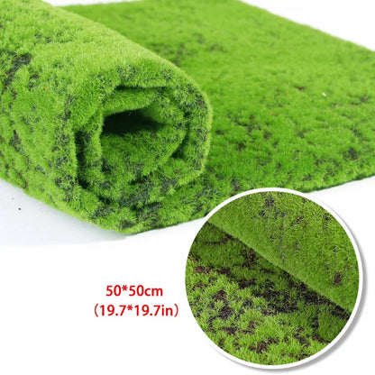 50×50cm Artificial Grass Rug - Faux Moss Lawn Mat for Garden, Landscape, Festival & Wedding Decor