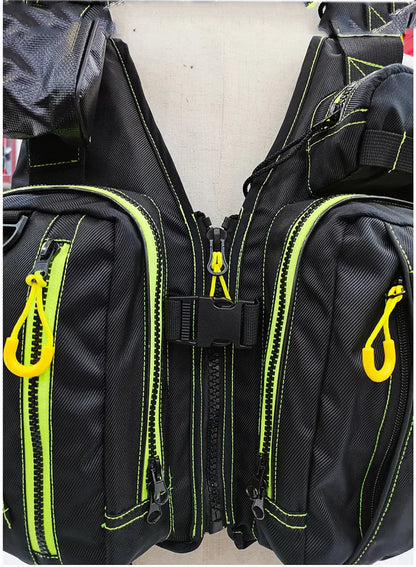 Multi-Functional Life Jacket Vest for Outdoor Fishing – Safety Vest with Storage Pockets & Buoyant Materials