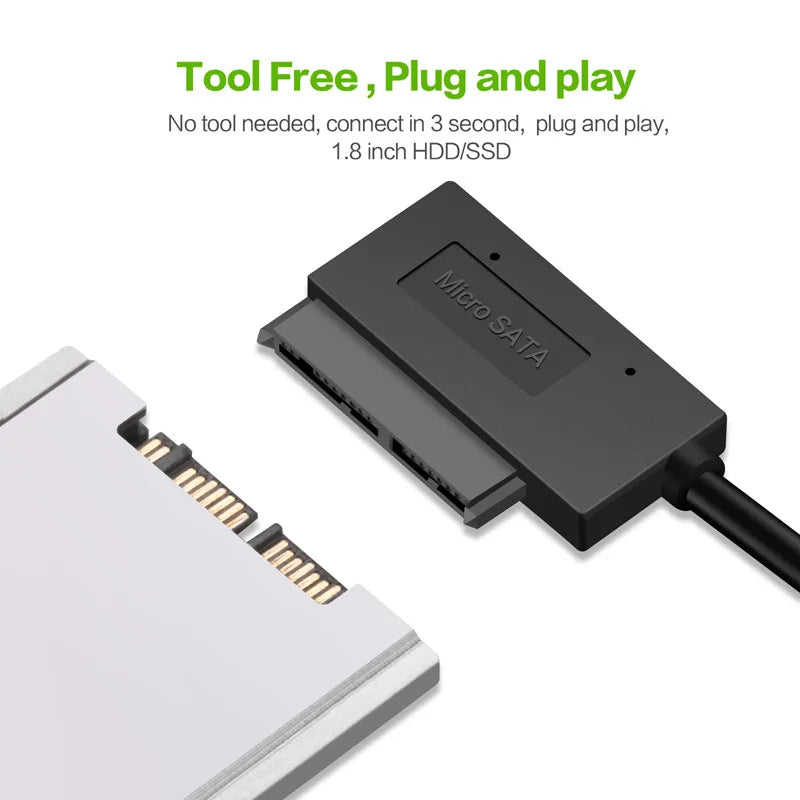 SATA to USB 3.0 Cable – 6 Gbps Adapter for 2.5 Inch External HDD/SSD, SATA III 22-Pin to USB 3.0 Cord