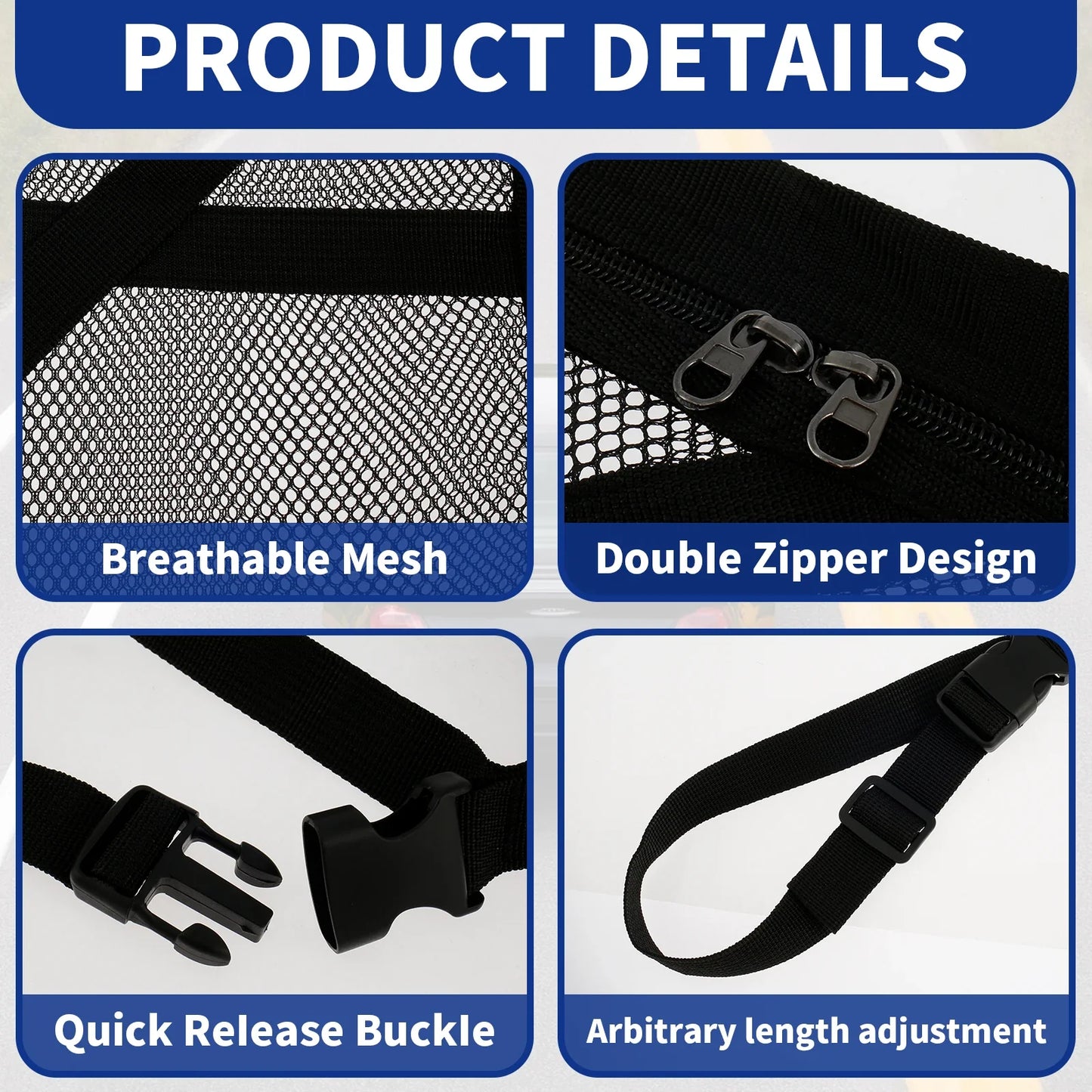 Triangular Car Roof Storage Net | Double-Layer Mesh Anti-Fall SUV Organizer for 2024
