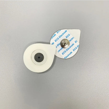 50-Pack Children's Disposable ECG Electrodes — Dry Foam with 3.9mm Snap, Medical Use