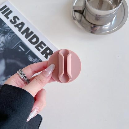 Silicone Lipstick Holder & Mobile Phone Stand — 3M Adhesive Universal Lazy Accessory with Round Lip Gloss Support