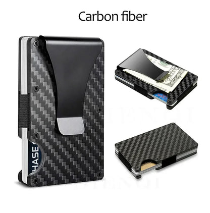 Carbon Fiber Minimalist Slim Wallet for Men – RFID-Blocking Credit Card Holder & Cashback Cardholder Case
