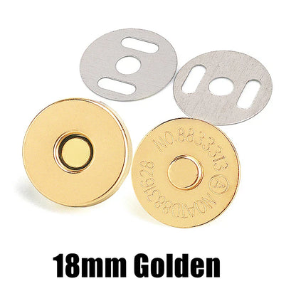 10 Pcs Magnetic Snap Fasteners 14–18MM – Clasps & Buttons for Handbags, Purses, Wallets & Craft Bag Accessories