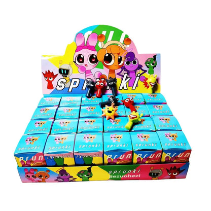 24PCS Tungtungtung Sahur Blind Box Toys — Tralala Shark, Bombardinocrocodilo Figures, Moveable Keychain Collectible Set
