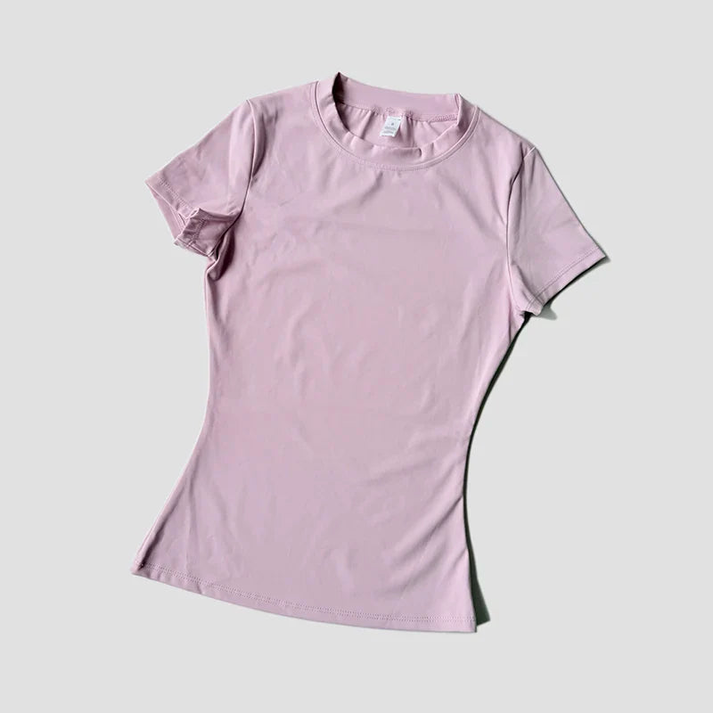 Women’s Seamless Yoga Top Short Sleeve Fitness T-Shirt – Gym, Running & Activewear Sports Shirt for Workout Comfort & Breathability