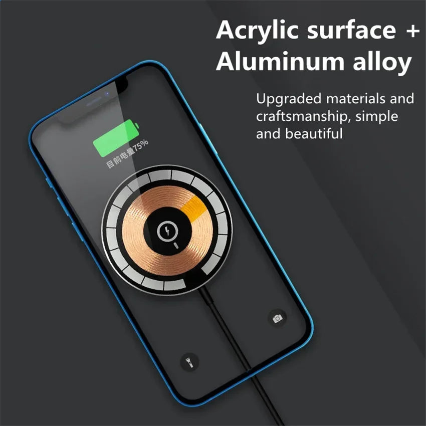 100W Magnetic Wireless Charger Pad — Fast PD Charging for iPhone 15/14/13 Pro Max, AirPods & MacSafe Portable Station