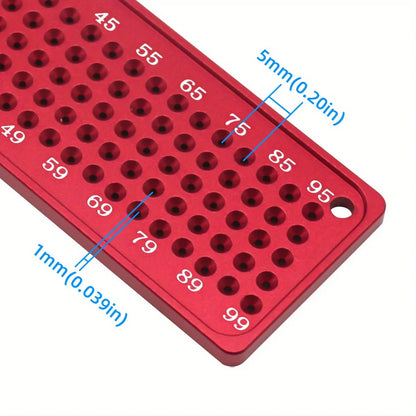 Woodworking Scribe T-Square Ruler – Metric/Inch Aluminum Line Drawing Gauge, Right Angle Protractor for Carpenter Layout