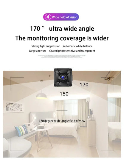 Xiaomi X5 Mini 1080P Wireless WiFi Camera – Portable IP/AP Remote Monitor with Motion Detection & Rechargeable Battery for Home