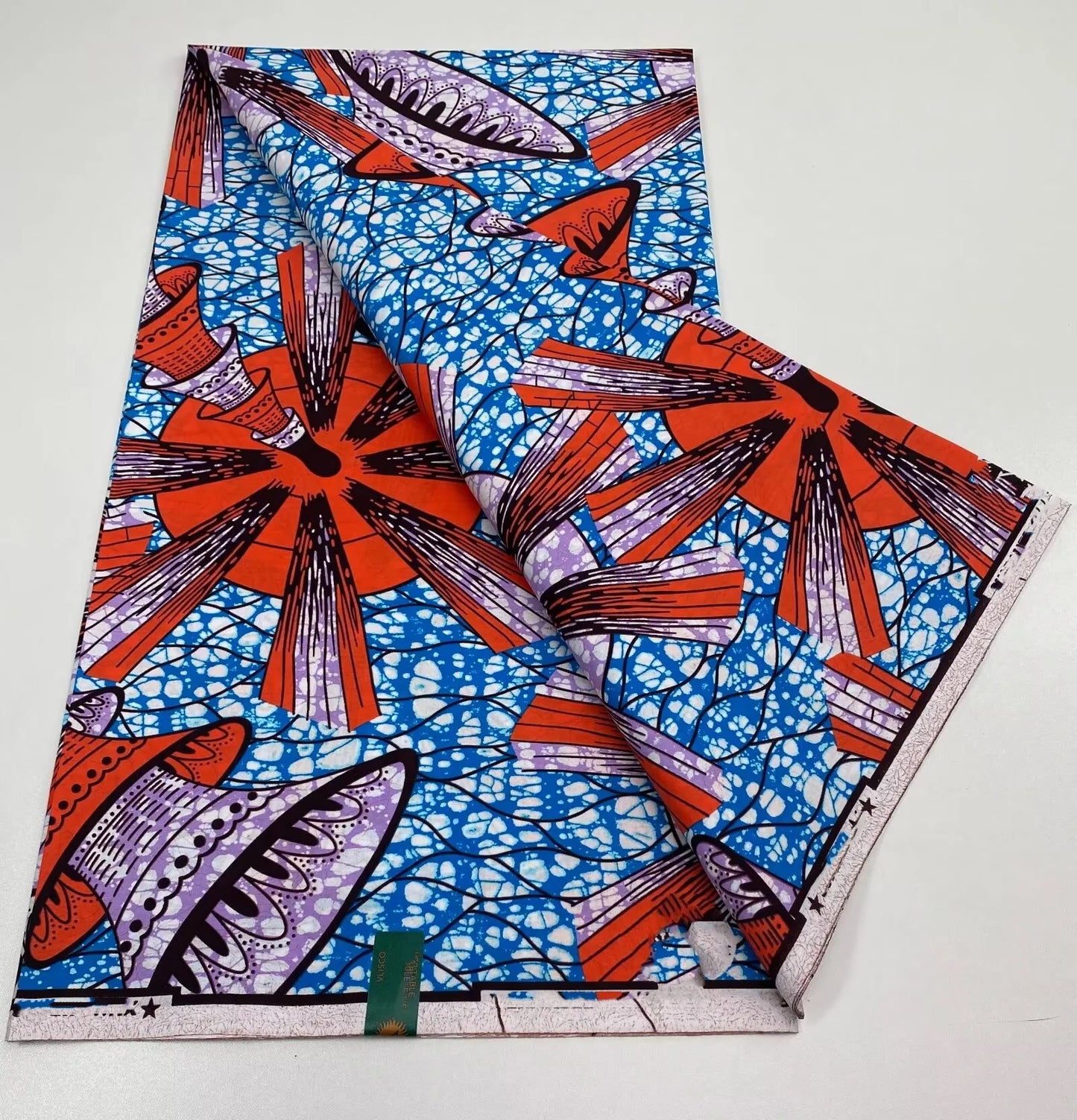 African Ankara Wax Print Fabric - 100% Cotton Soft Nigerian Real Wax Material for Women’s Party Dresses