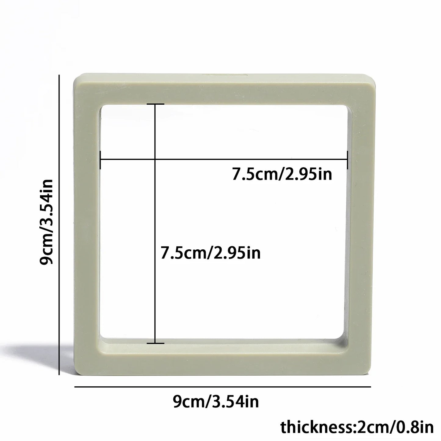 Black 3D Floating Display Case Frame – Free-Stand Suspension Membrane Jewelry Storage Box for Rings, Earrings & Necklaces