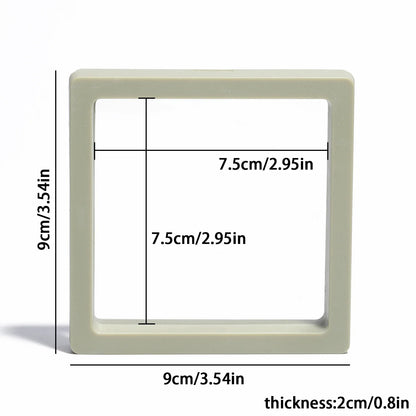 Black 3D Floating Display Case Frame – Free-Stand Suspension Membrane Jewelry Storage Box for Rings, Earrings & Necklaces